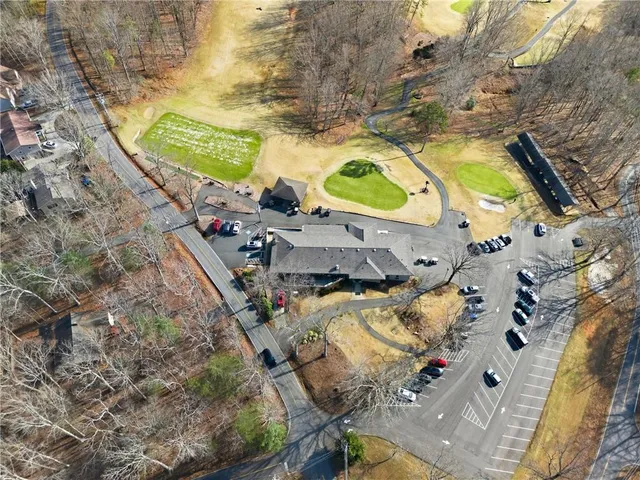 a view of a town with pathway