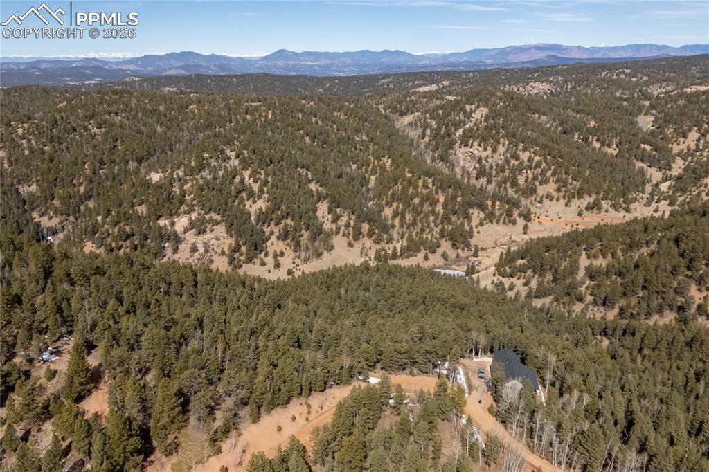 81 Haven Road Divide, CO 80814 - Photo 10 of 24 Aerial view of mountains and a forest