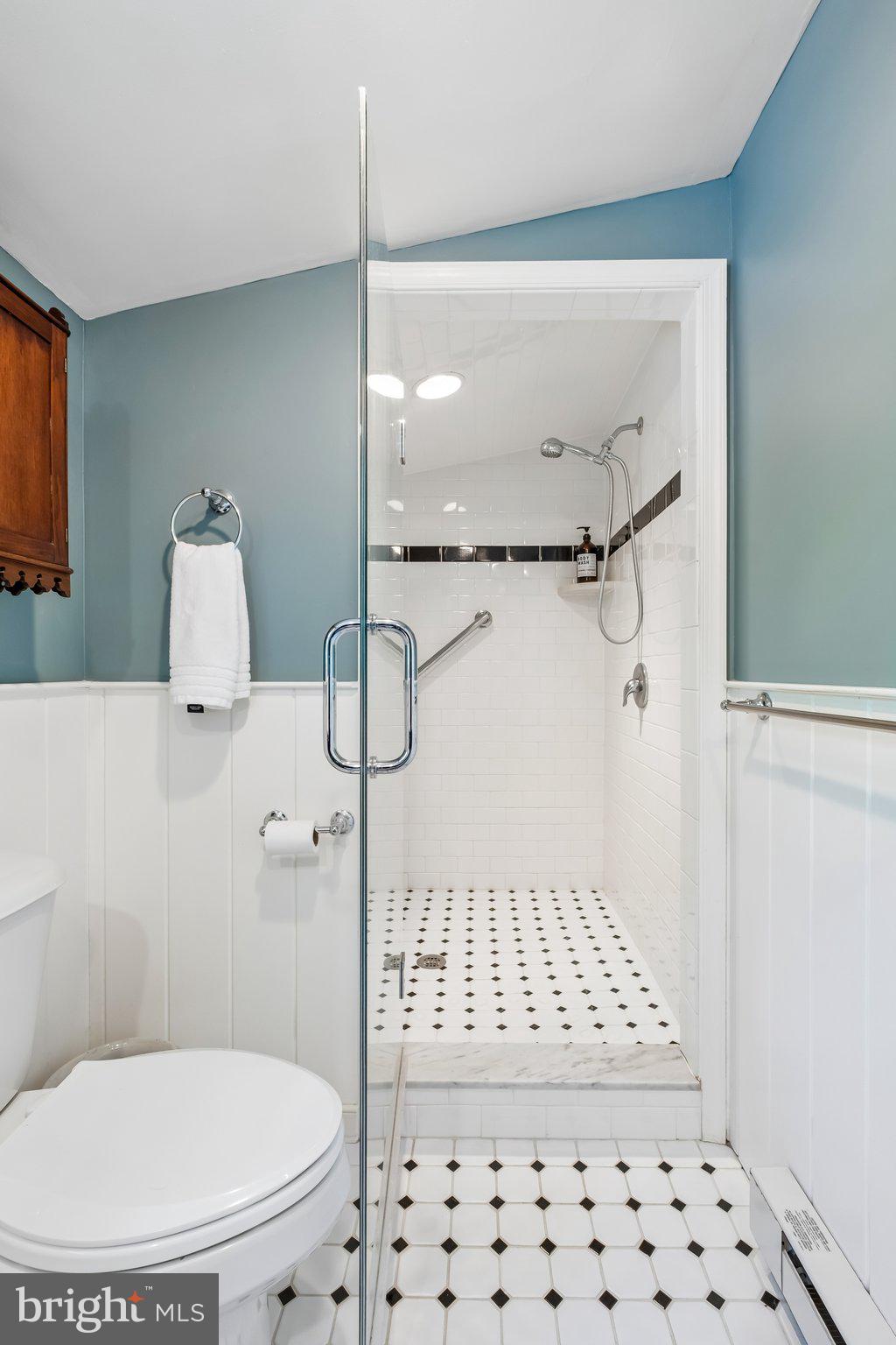 713 Alene Road Ambler, PA 19002 - Photo 28 of 40 a bathroom with a toilet a sink and a shower
