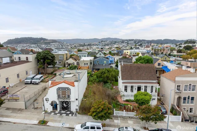 an aerial view of multiple house