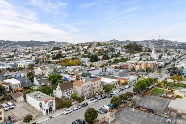an aerial view of multiple house