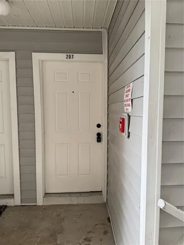 a view of front door