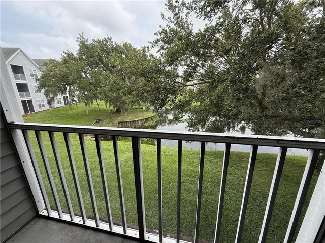 a view of balcony with deck
