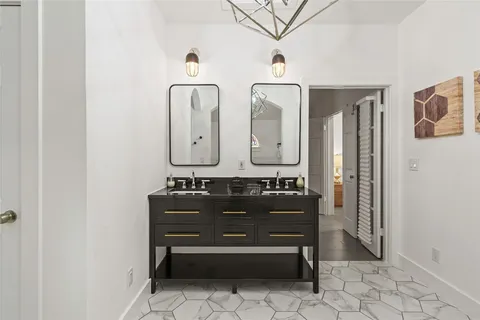 a view of room with cabinets