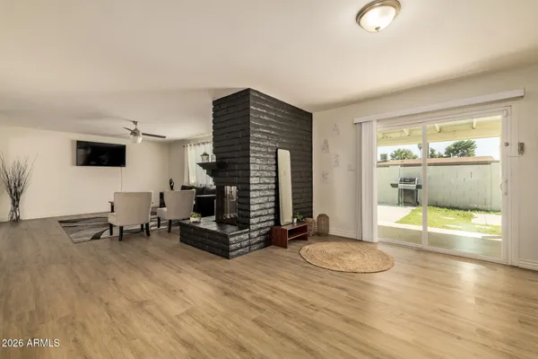 a view of an empty room and window