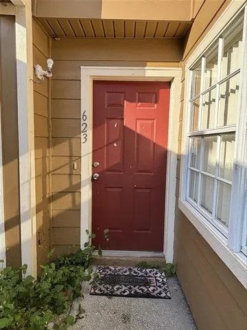 a view of a door of the house