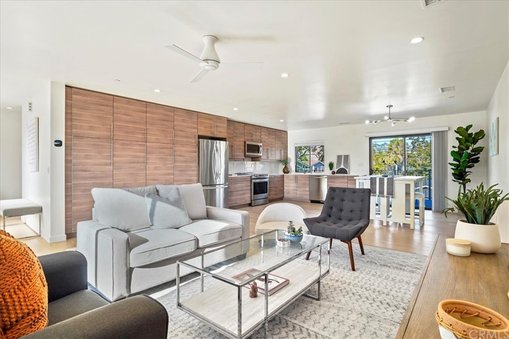 361 Aster Street Laguna Beach, CA 92651 - Photo 19 of 25 a living room with furniture and wooden floor