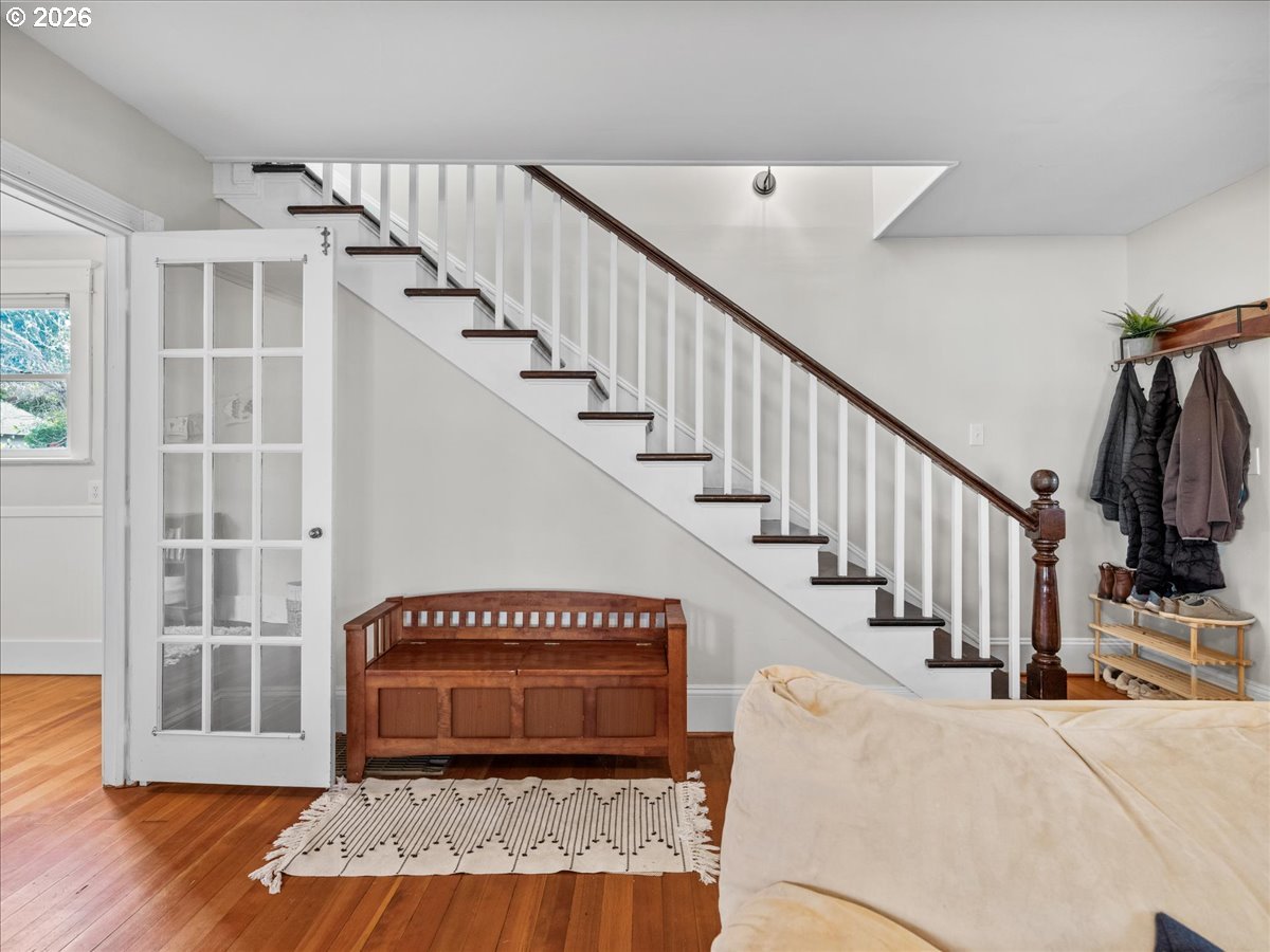 815 Shipping Street Northeast Salem, OR 97301 - Photo 14 of 45 a view of entryway and hall with wooden floor
