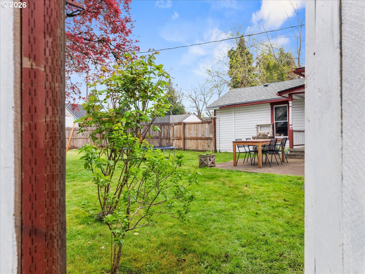 815 Shipping Street Northeast Salem, OR 97301 - Photo 44 of 45 a view of a backyard with plants and a patio