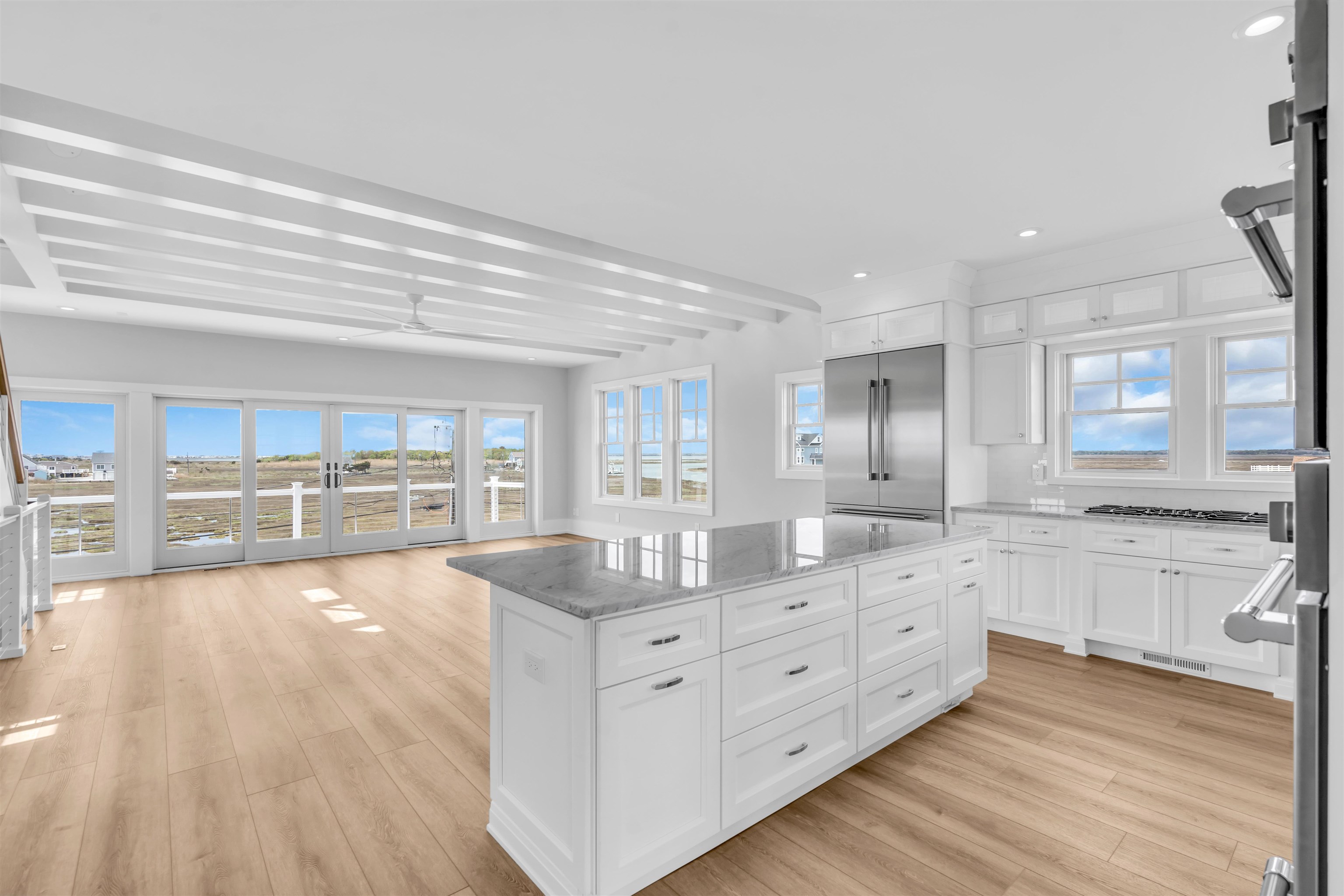 117 Taylor Strathmere, NJ 08248 - Photo 21 of 50 a large kitchen with granite countertop a large counter top space and stainless steel appliances