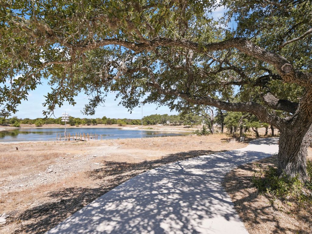 273 Fawn Riv Run Kyle, TX 78640 - Photo 26 of 27 a view of a lake with houses in the back