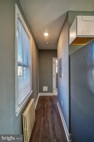 a view of hallway with stairs