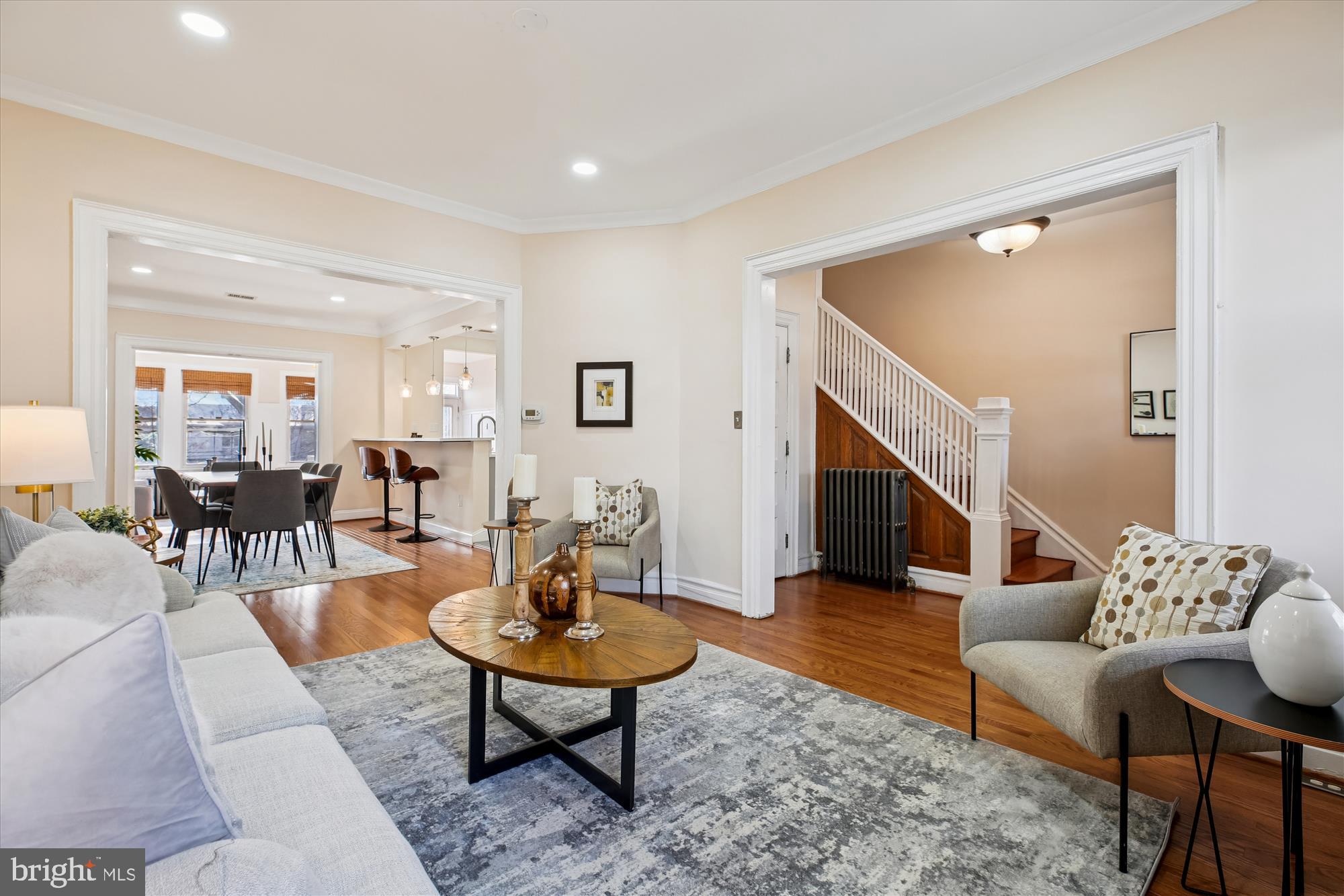 1412 Allison Street Northwest Washington, DC 20011 - Photo 2 of 62 a living room with furniture and a wooden floor