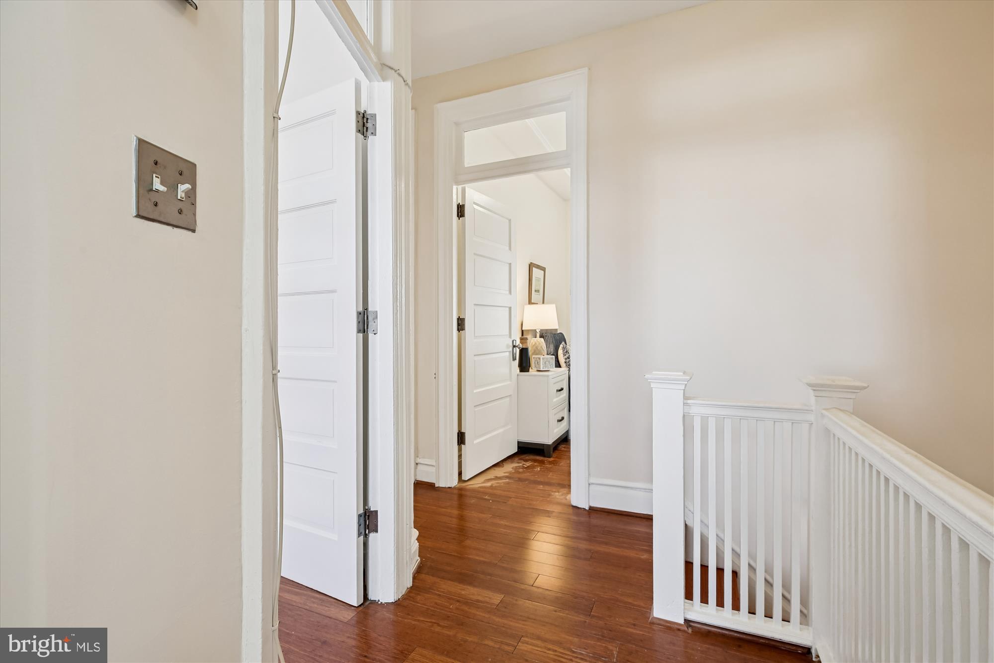 1412 Allison Street Northwest Washington, DC 20011 - Photo 38 of 62 a view of a hallway with wooden floor and closet