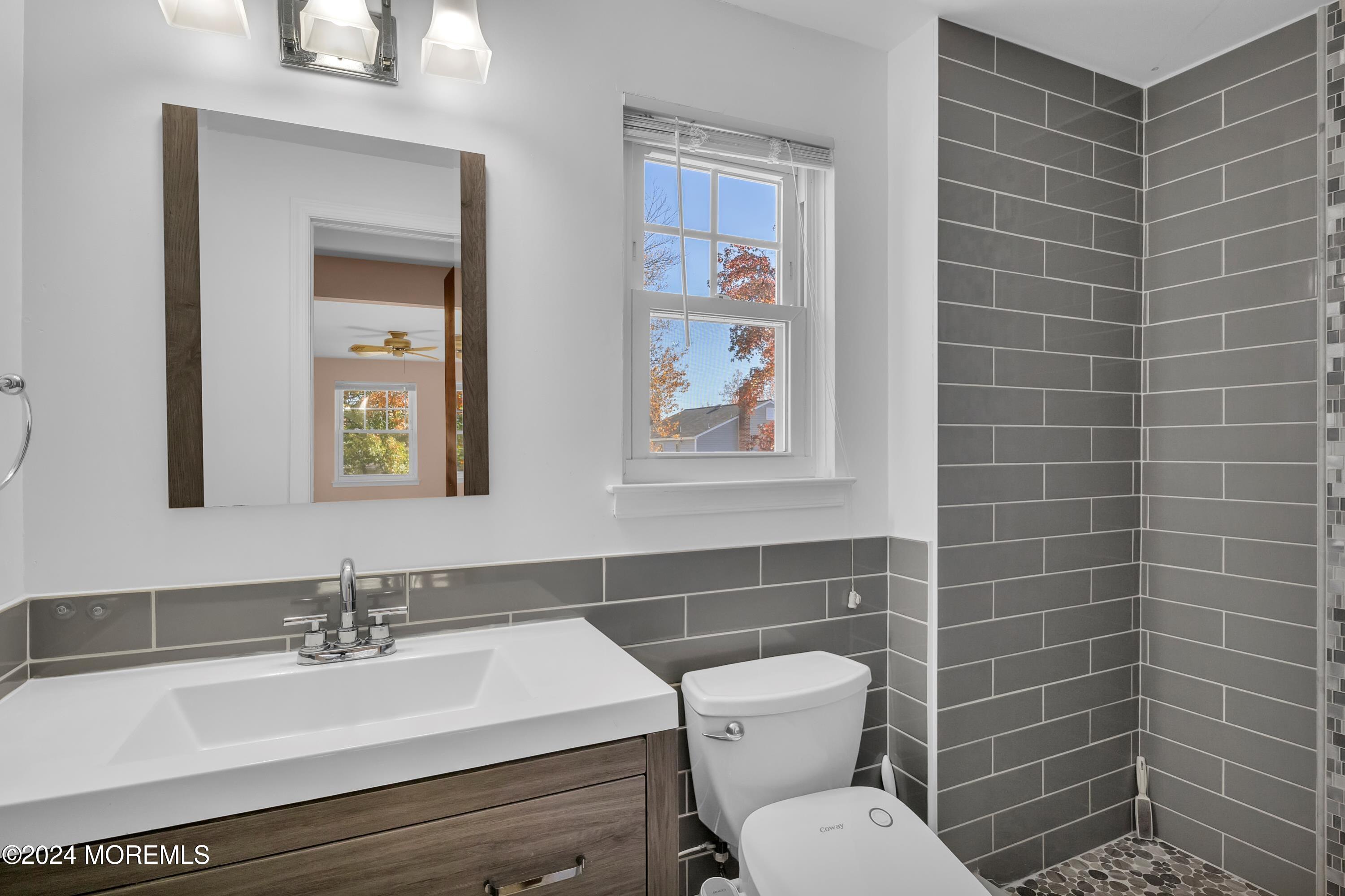 17 Willow Ridge Road Marlton, NJ 08053 - Photo 18 of 36 a bathroom with a toilet a sink and mirror