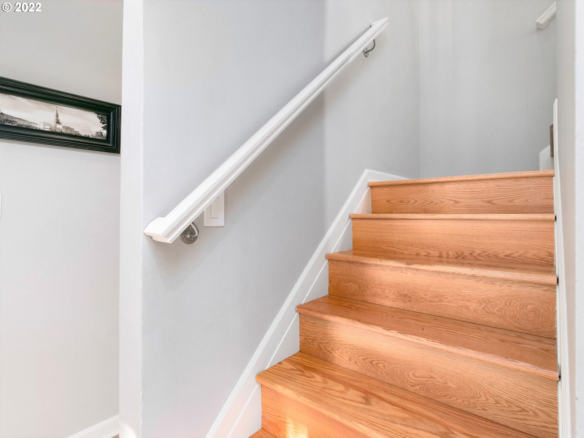1742 Northeast 60th Avenue Portland, OR 97213 - Photo 17 of 32 a view of staircase with white walls and a window
