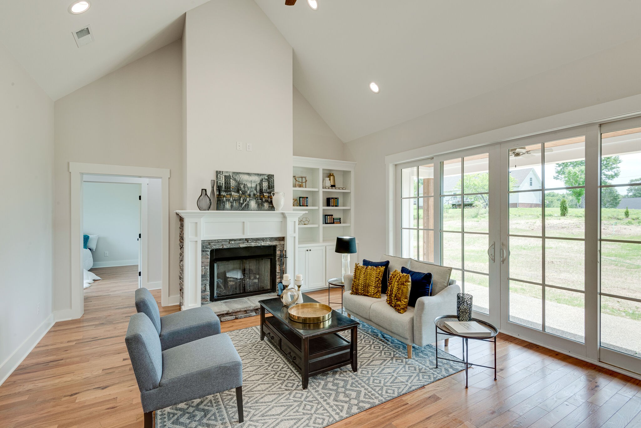 204 Stephen Street Dickson, TN 37055 - Photo 9 of 29 a living room with furniture and a fireplace