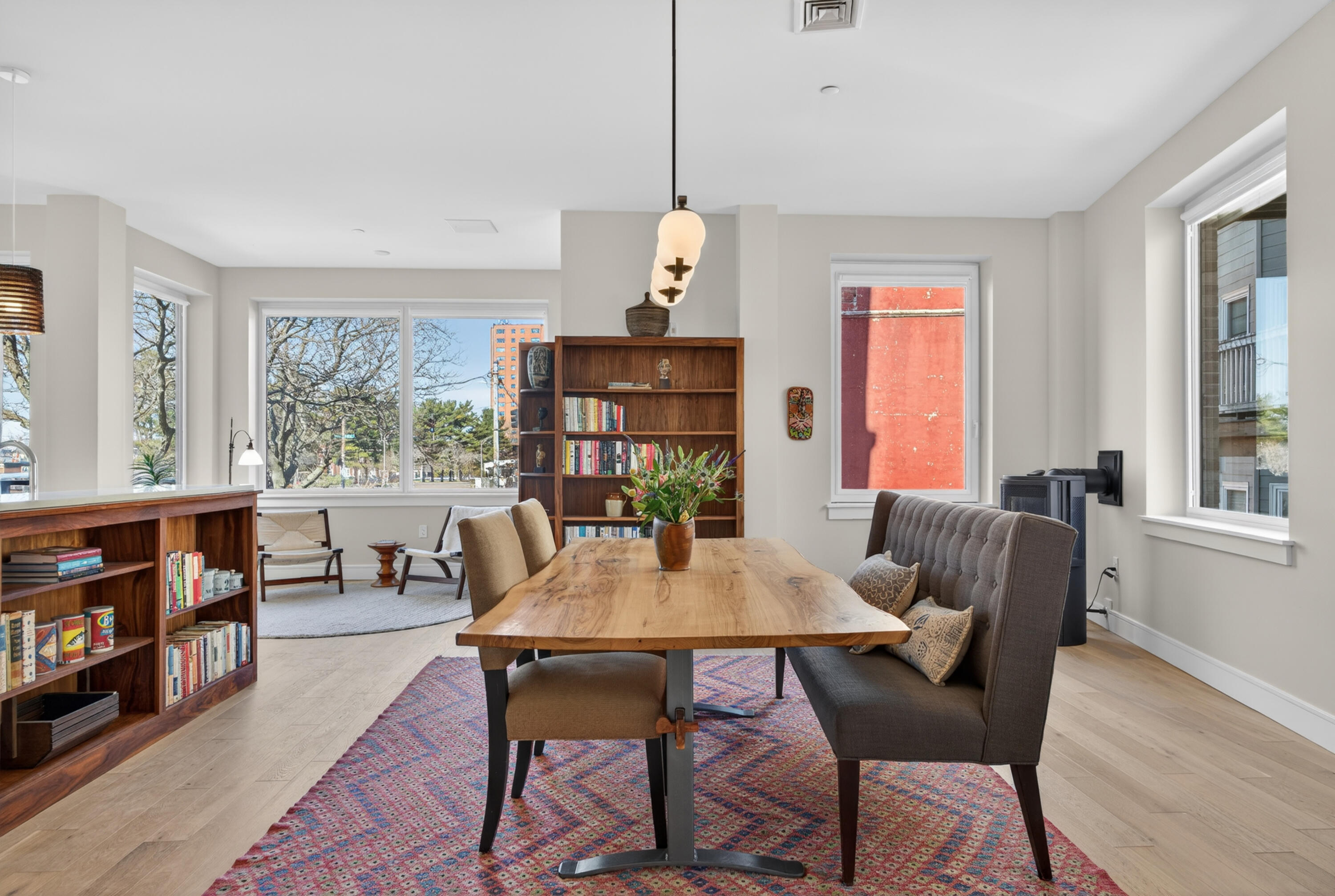 99 Federal Street, Unit 208 Portland, ME 04101 - Photo 12 of 73 Dining Room and bookshelves