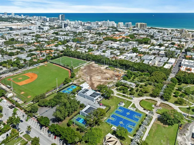 an aerial view of city