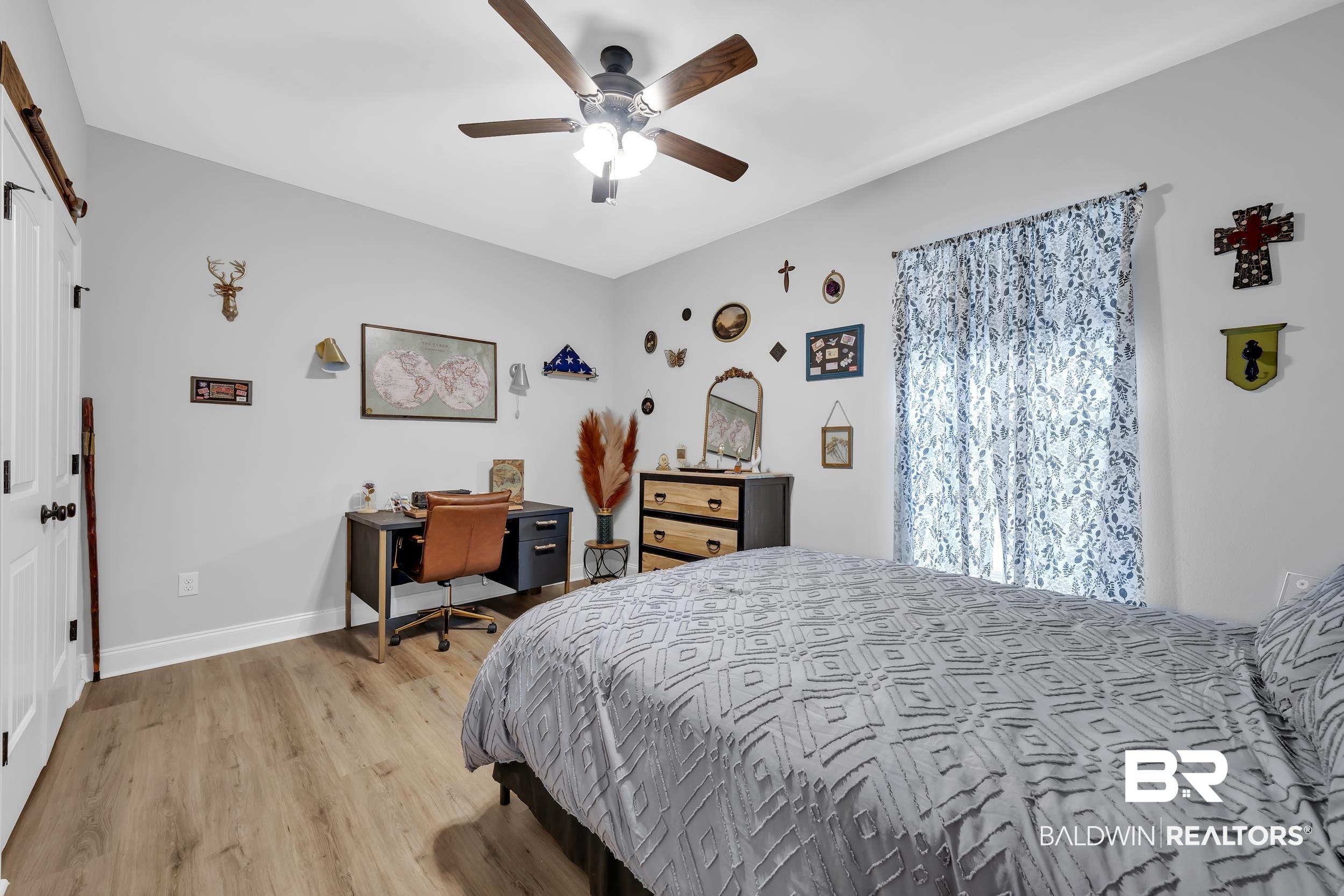 1176 Stella Road Foley, AL 36535 - Photo 24 of 40 Bedroom featuring light wood-style floors and a ceiling fan