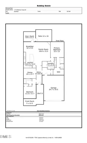 $560,000 | 1114 Belvins Trace Drive, Durham, NC 27703