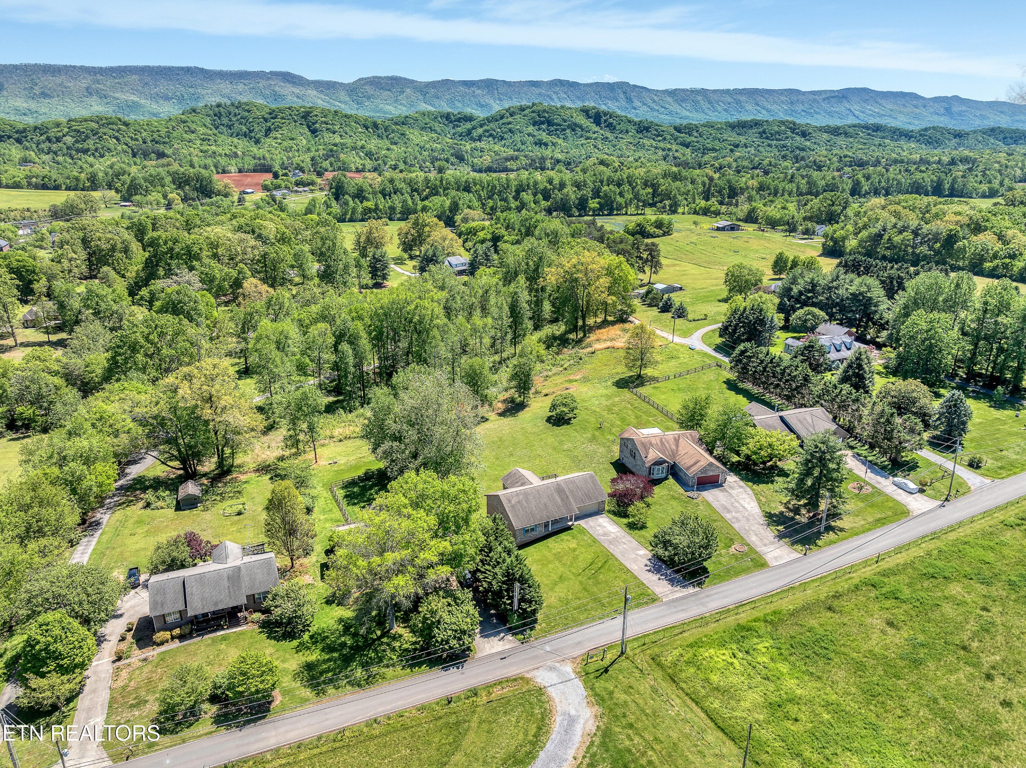 2036 Little Best Road Maryville, TN 37803 - Photo 49 of 54 an aerial view of green landscape with trees houses and mountain view