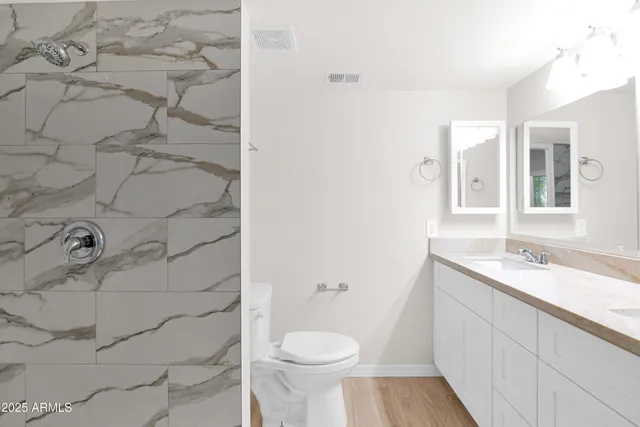 a bathroom with a sink and toilet