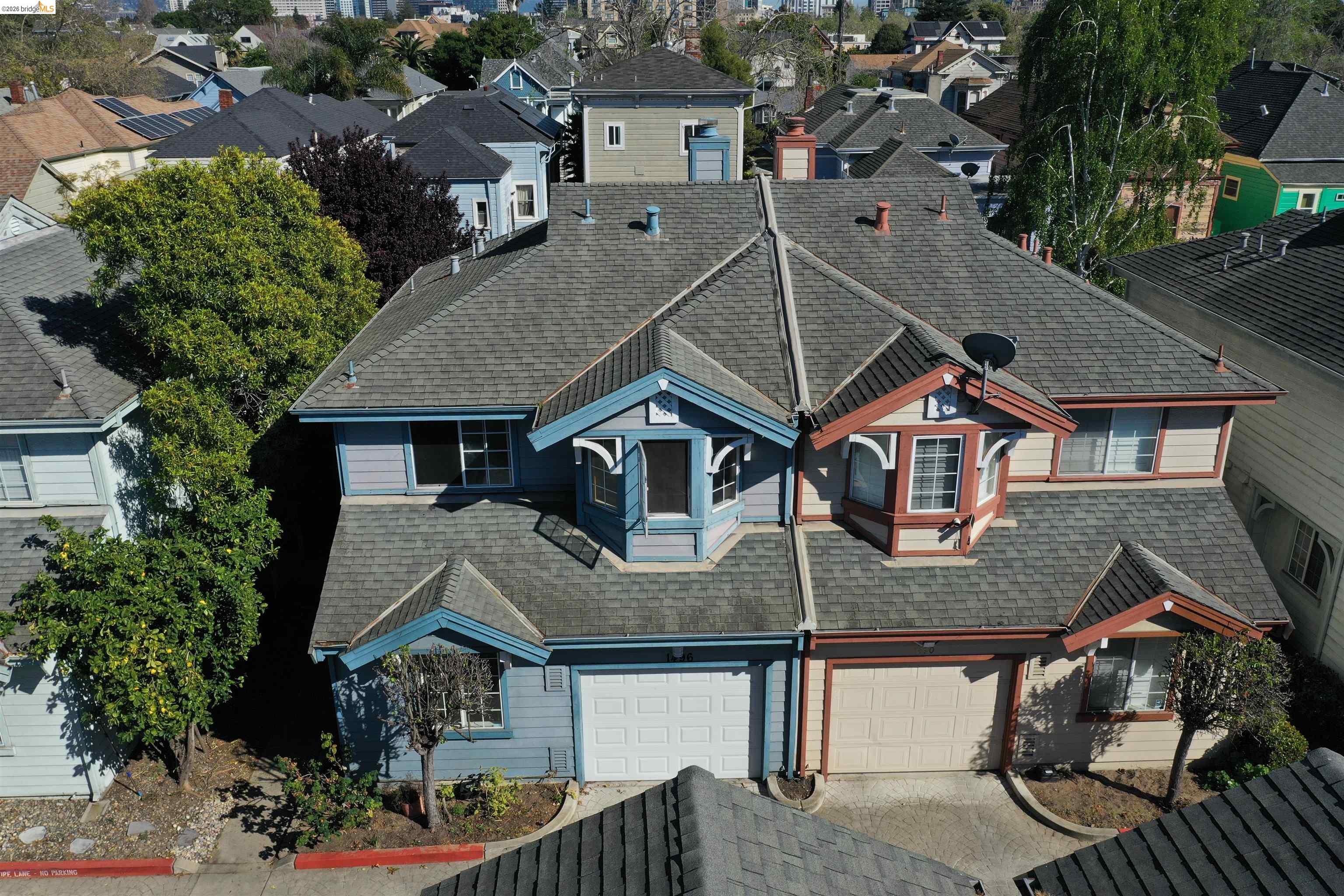 1496 Adeline Street Oakland, CA 94607 - Photo 2 of 17 a aerial view of a house with a fountain