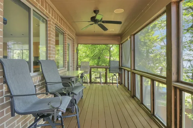 a view of a city from a balcony