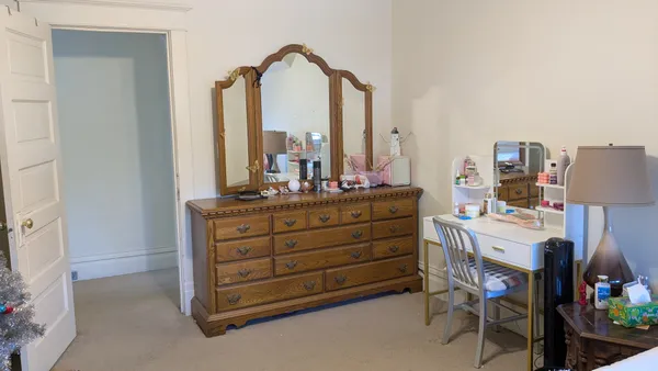 a room with cabinets and furniture