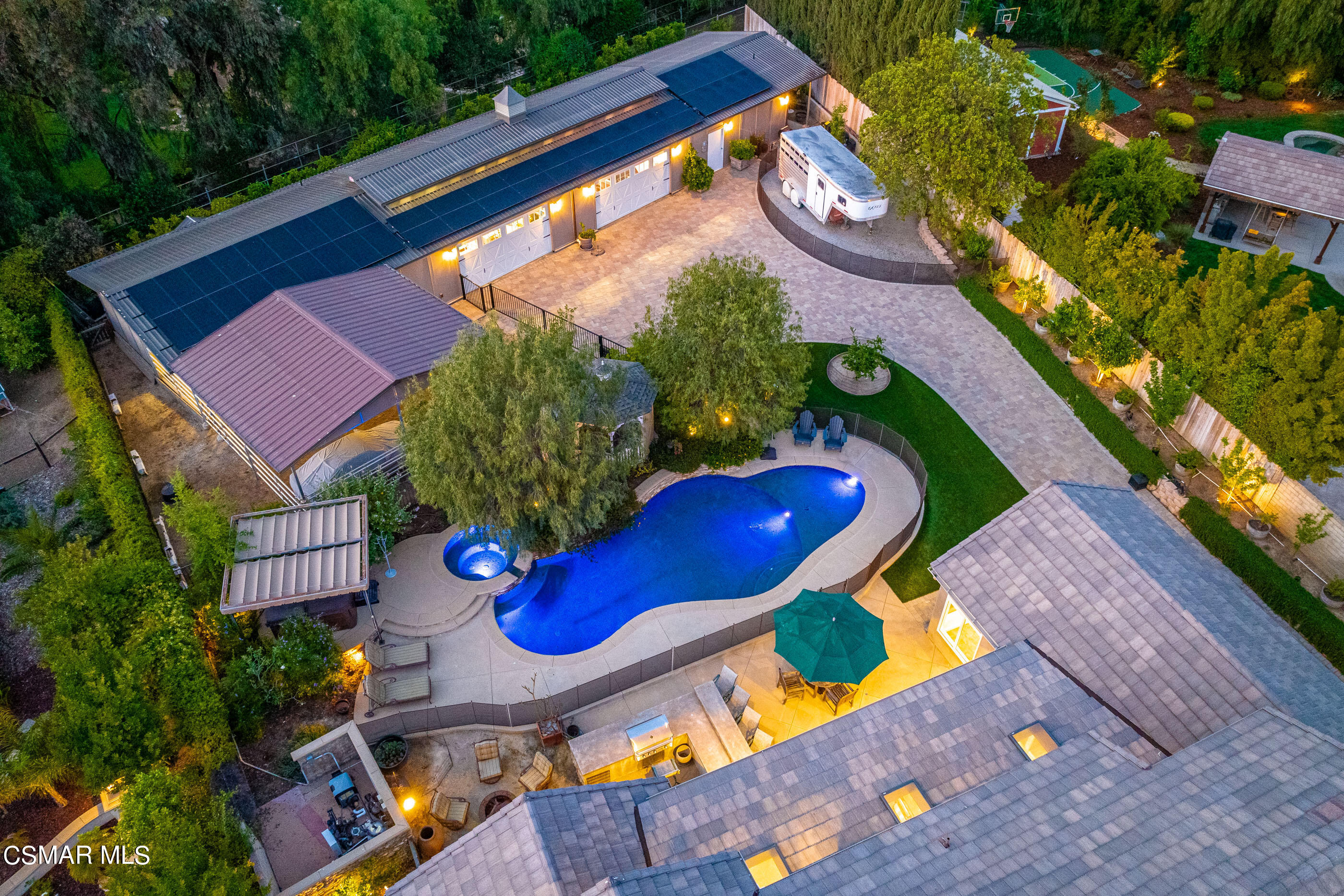 525 Aqueduct Court Simi Valley, CA 93065 - Photo 7 of 98 an aerial view of a house yard swimming pool and outdoor seating