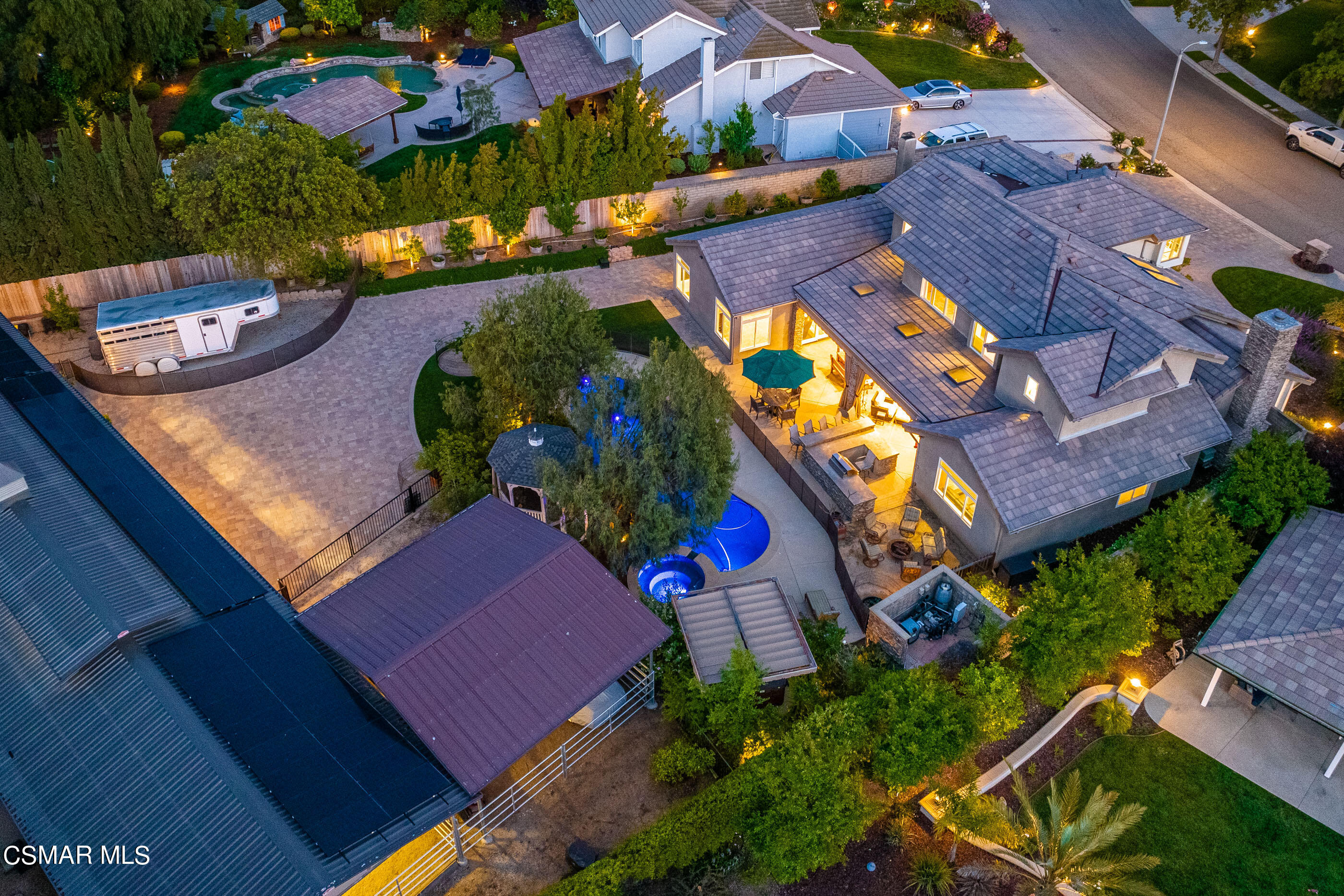 525 Aqueduct Court Simi Valley, CA 93065 - Photo 10 of 98 an aerial view of a house with a yard and outdoor seating