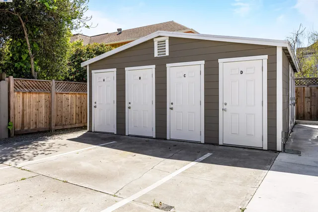 a front view of a house with a glass door