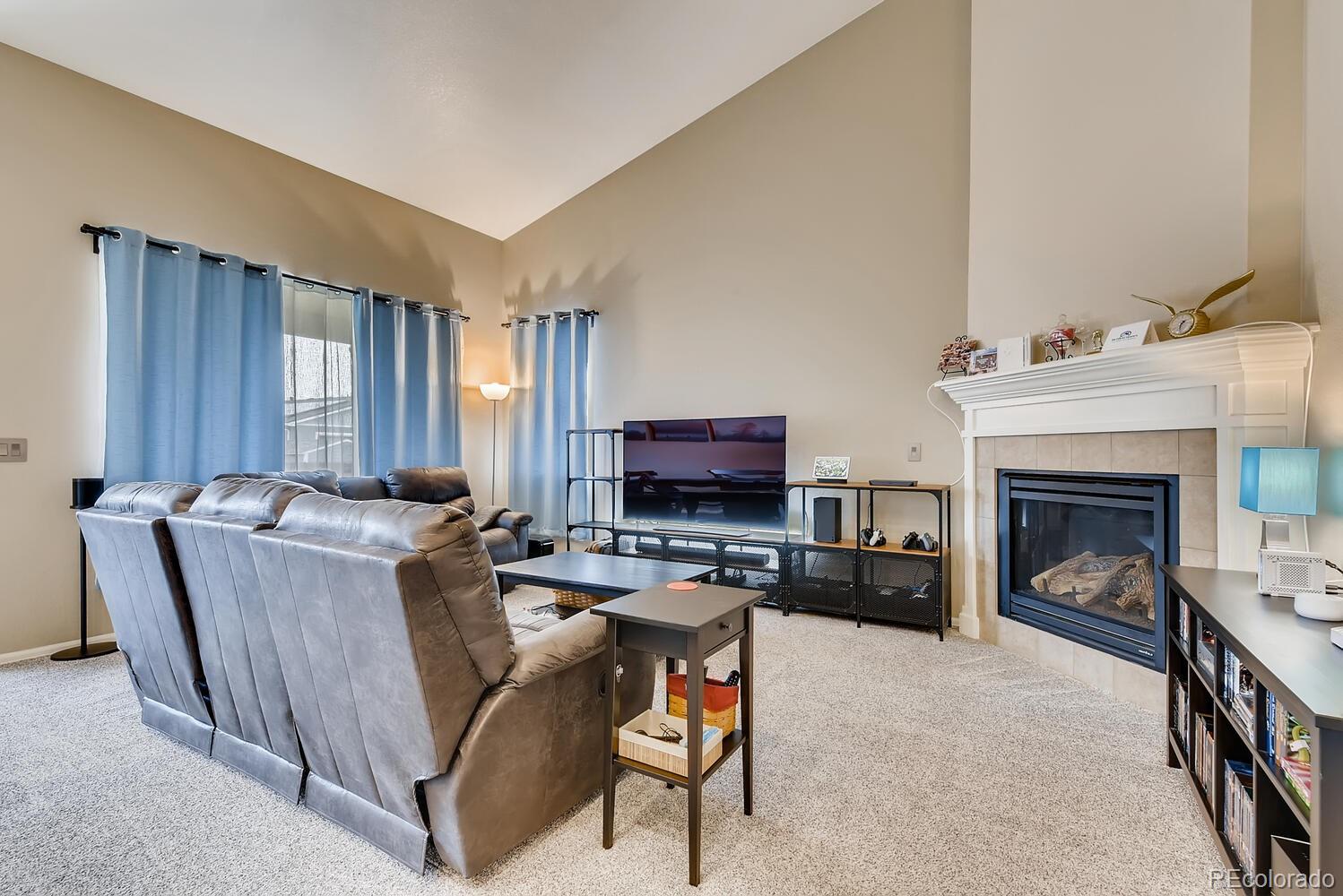 8413 Raspberry Drive Frederick, CO 80504 - Photo 3 of 27 a living room with furniture and a fireplace