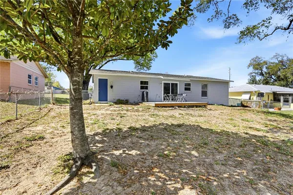 a house with trees in the background