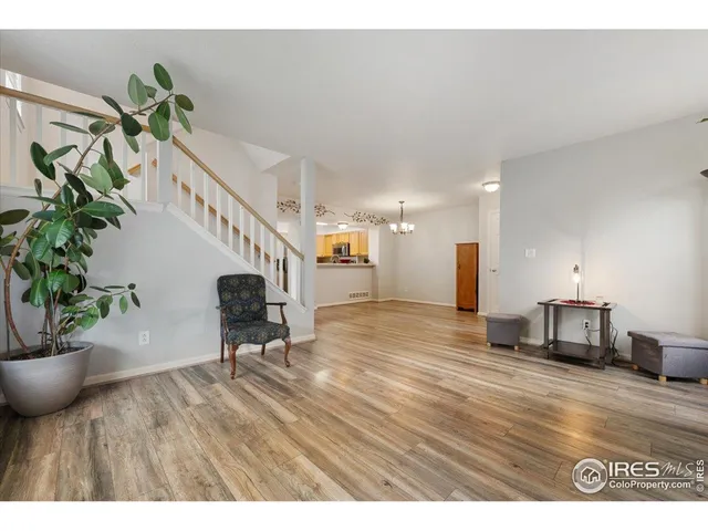 a view of livingroom with furniture and wooden floor