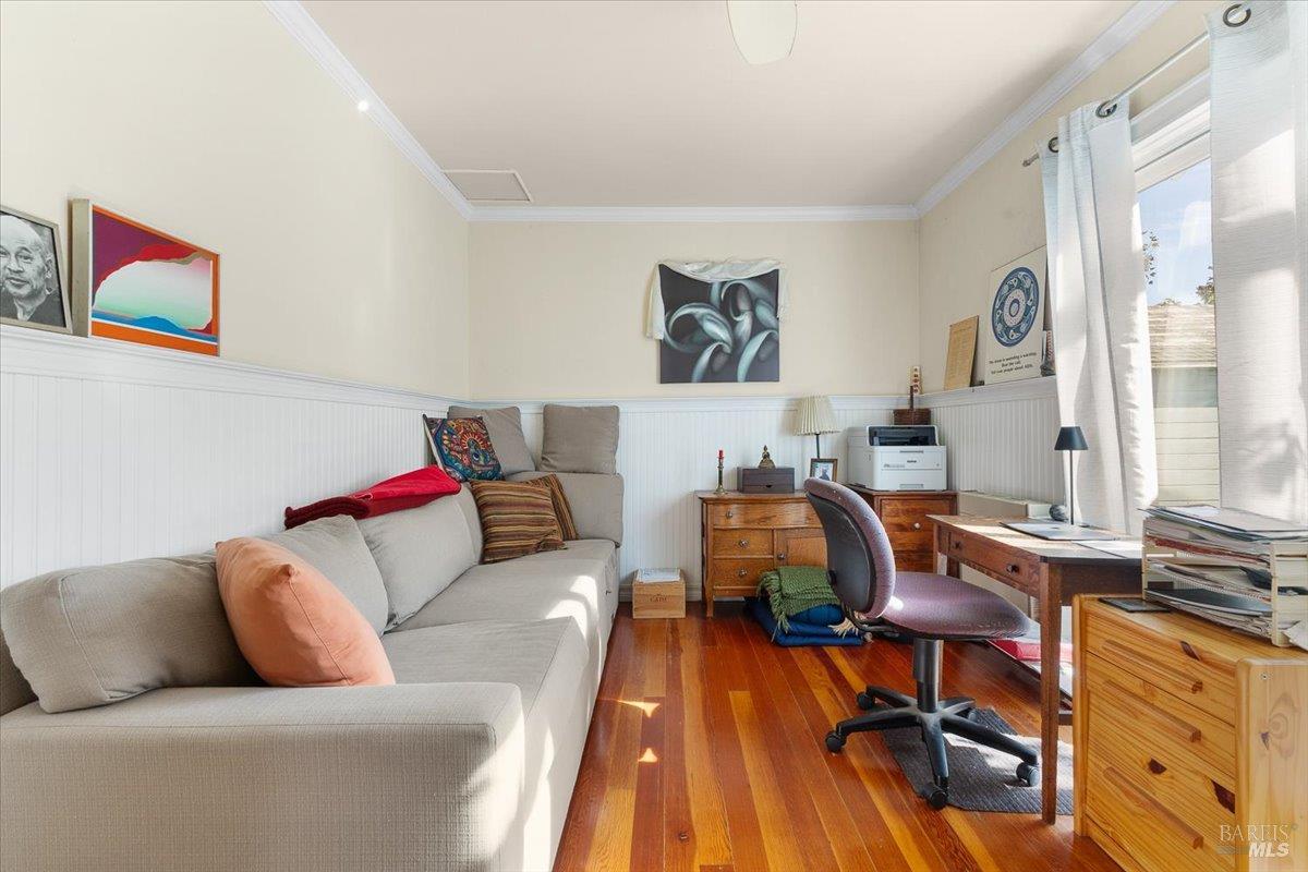 130 11th Street Santa Rosa, CA 95401 - Photo 9 of 50 a living room with furniture and a wooden floor