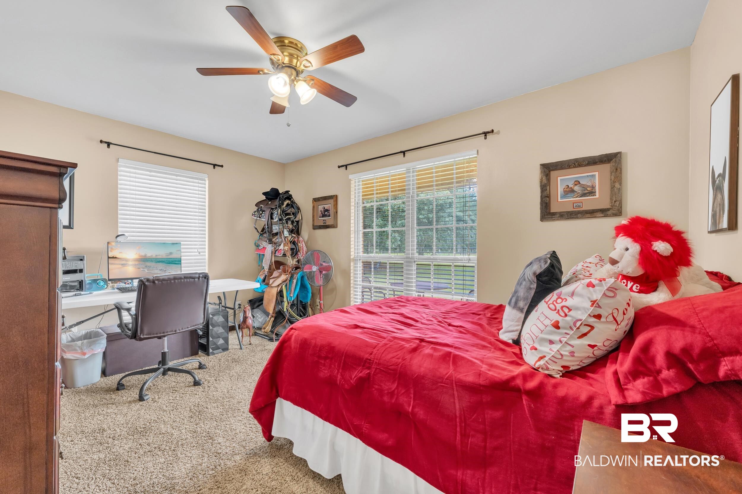 4062 River Road Theodore, AL 36582 - Photo 26 of 32 Carpeted bedroom featuring a ceiling fan