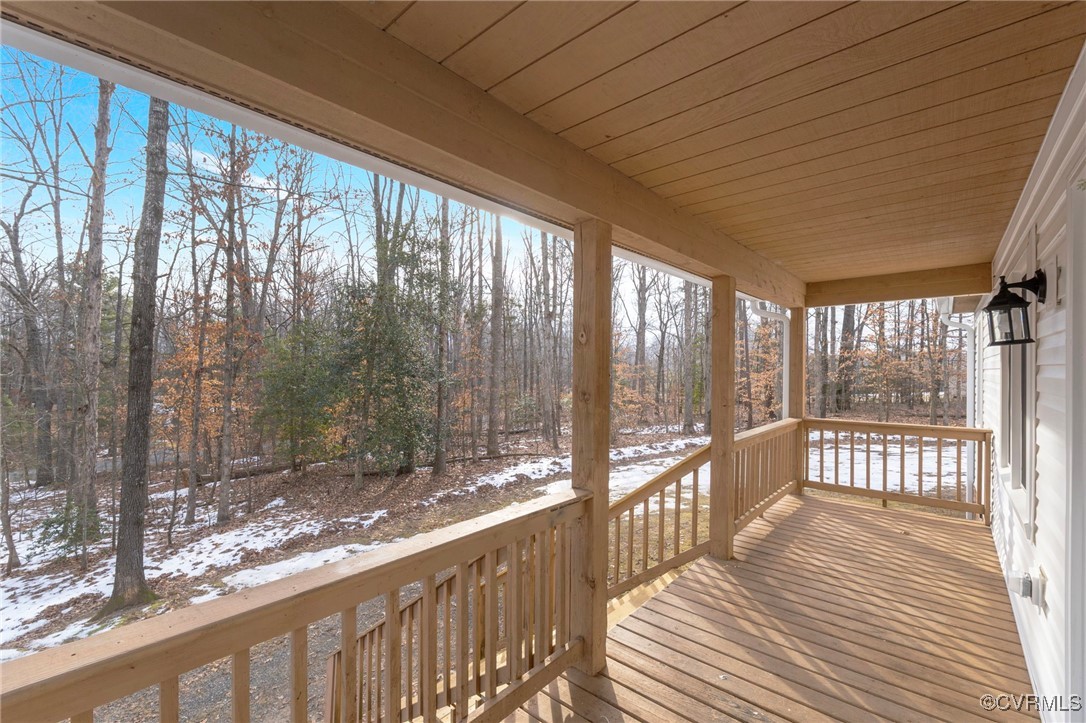 2193 Diggstown Road Bumpass, VA 23024 - Photo 30 of 33 View of snow covered deck