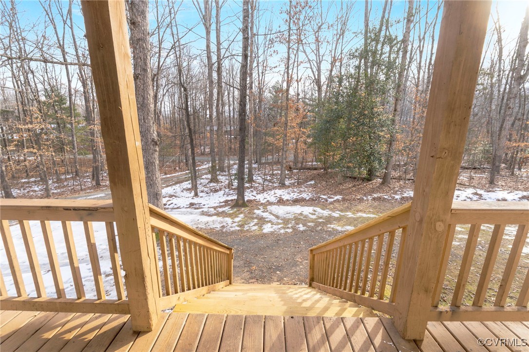 2193 Diggstown Road Bumpass, VA 23024 - Photo 31 of 33 View of snow covered deck