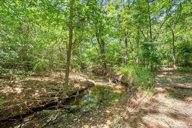a view of staircase with lots of frames on wall and a large window