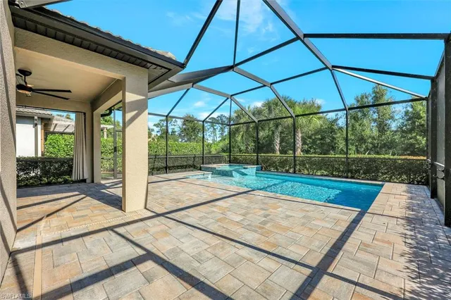 a view of outdoor space with swimming pool
