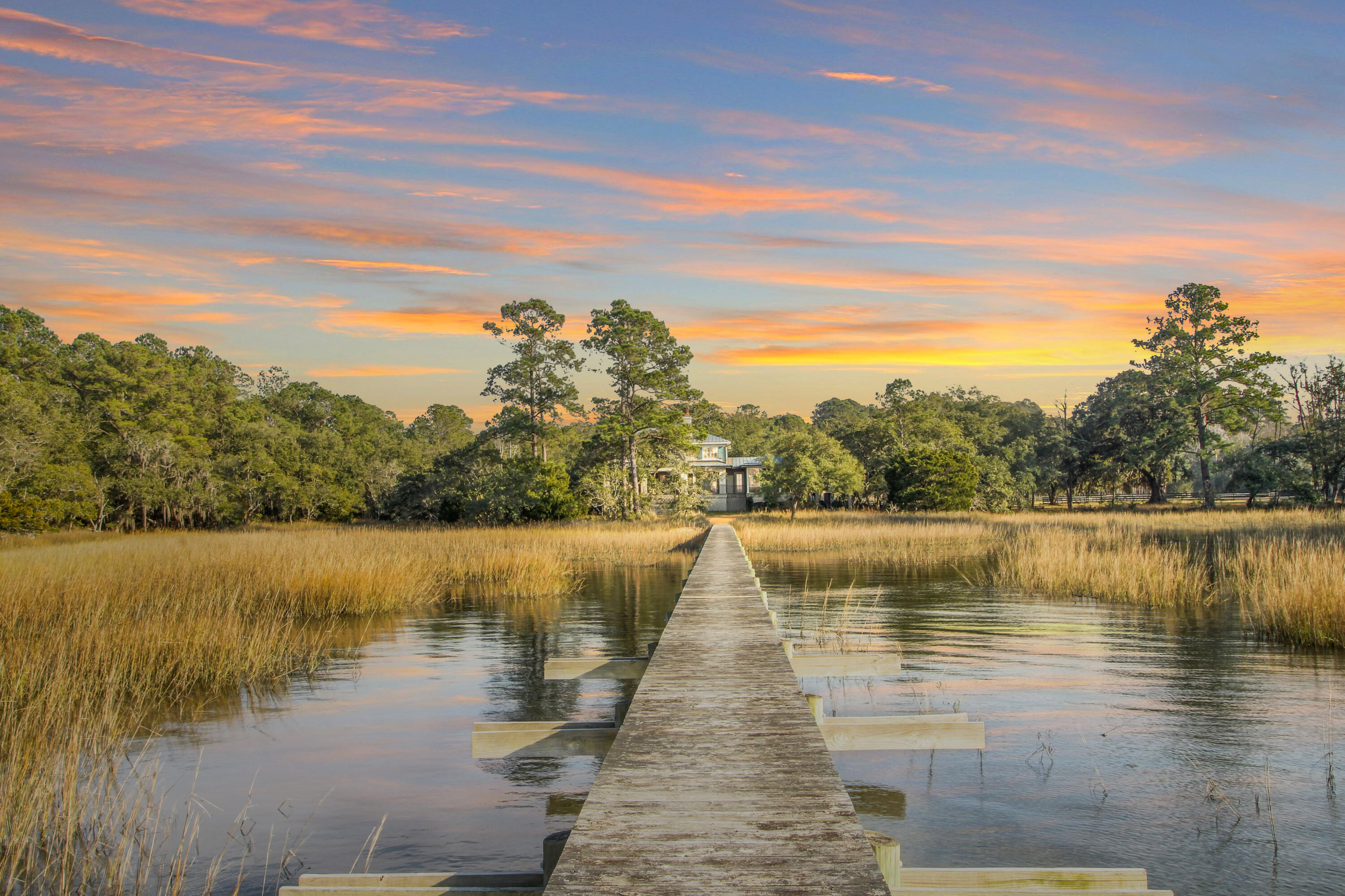 6080 Josie Ridge Road Wadmalaw Island, SC 29487 - Photo 15 of 86 Dock overlooking house