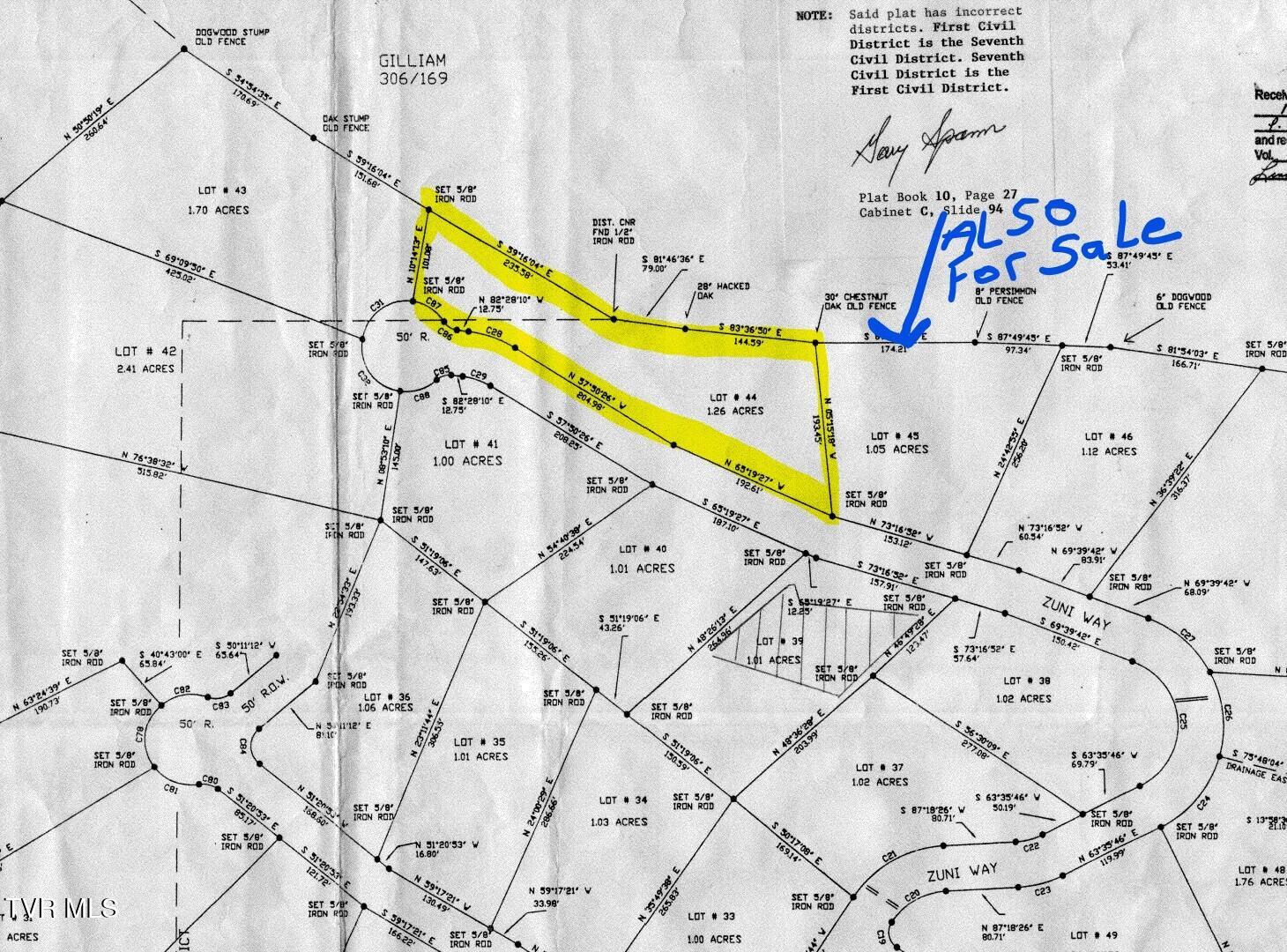 Lot 44 Zuni Way, Unit 44 Del Rio, TN 37727 - Photo 8 of 9 Subdivision Plat Lot 44