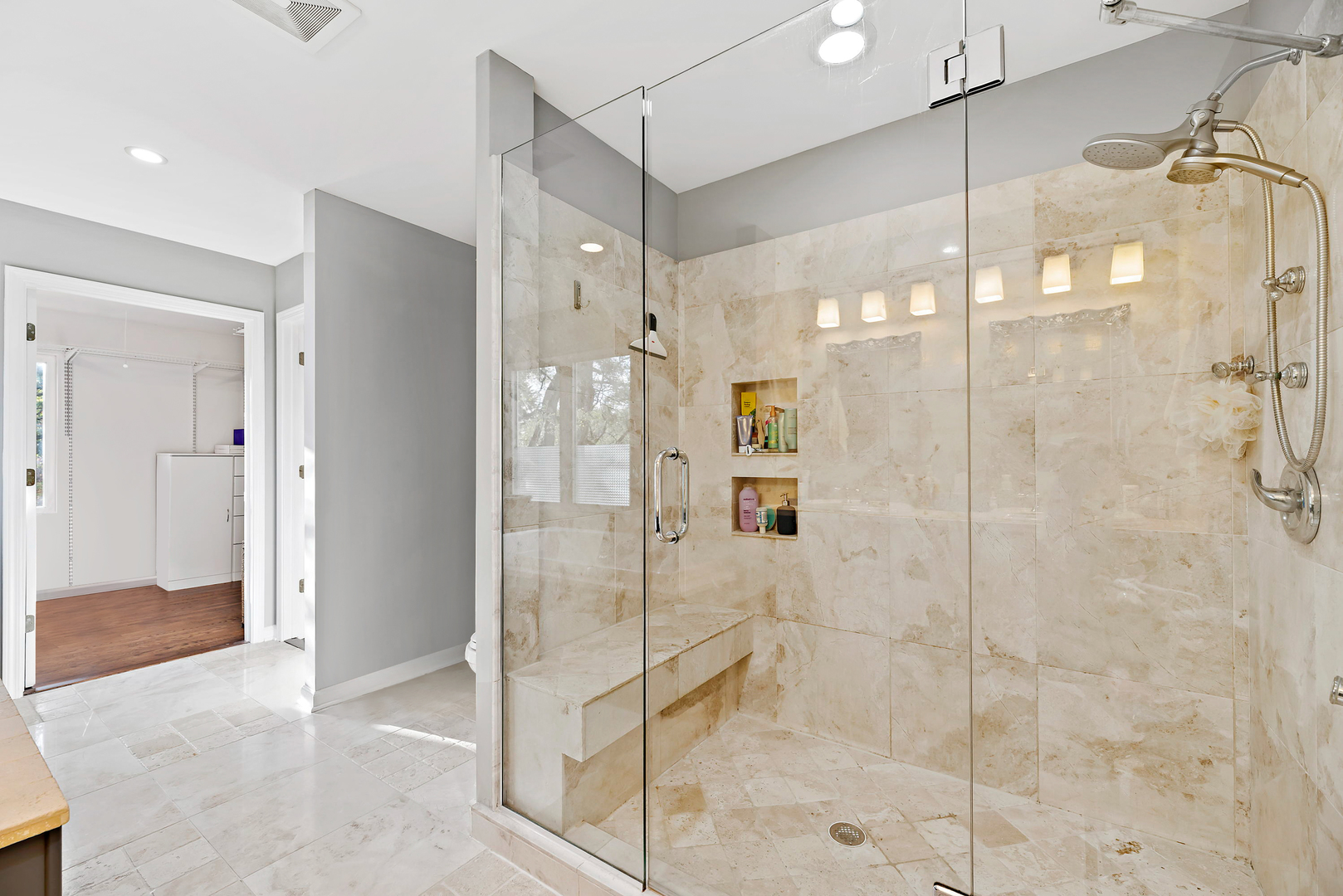 828 Meadow Road Northbrook, IL 60062 - Photo 14 of 19 a bathroom with a shower and a sink