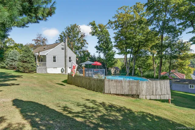 a house view with a garden space