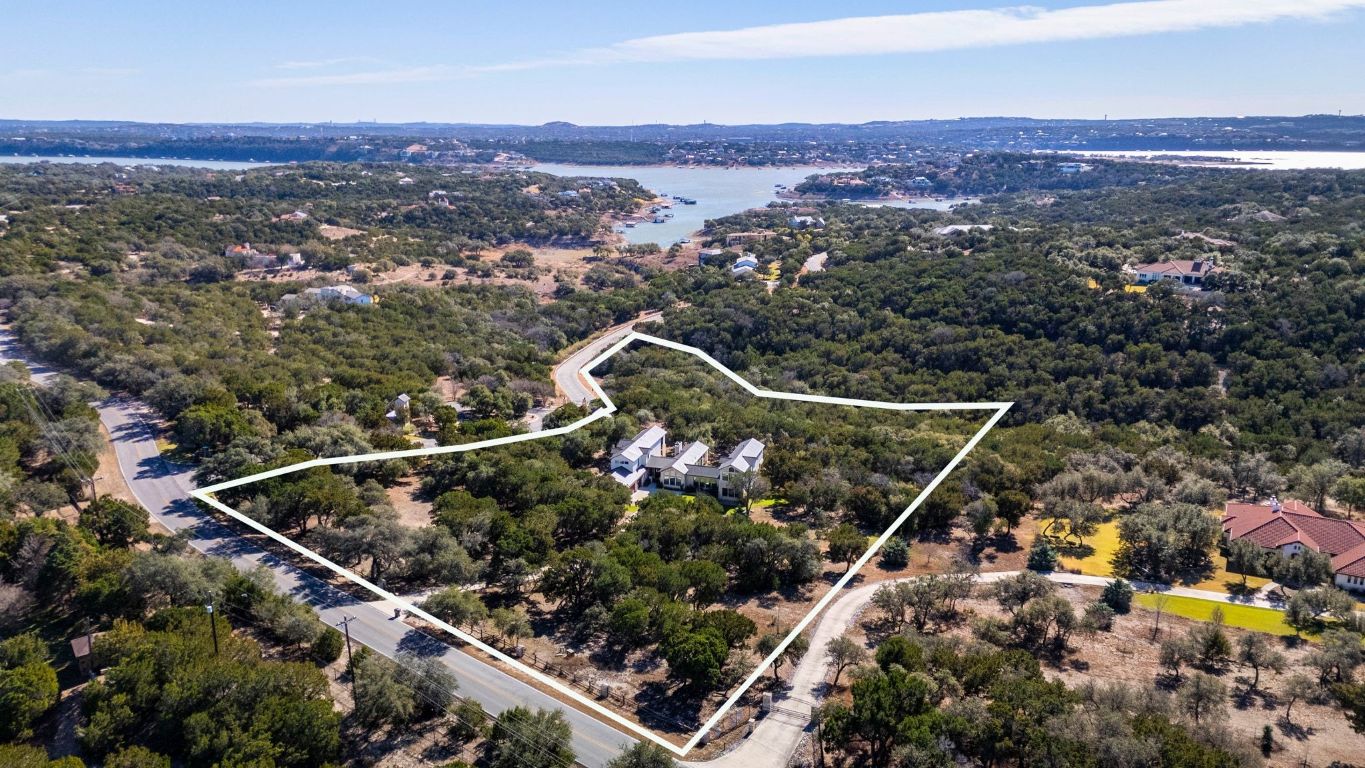 20607 Thurman Bend Road Spicewood, TX 78669 - Photo 34 of 40 View of property location with property parcel outlined and a nearby body of water