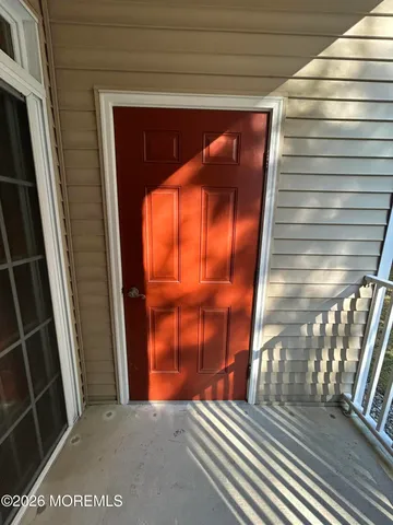 a view of a door of the house