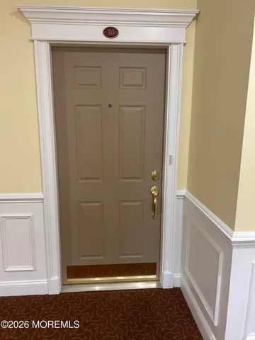 a view of front door