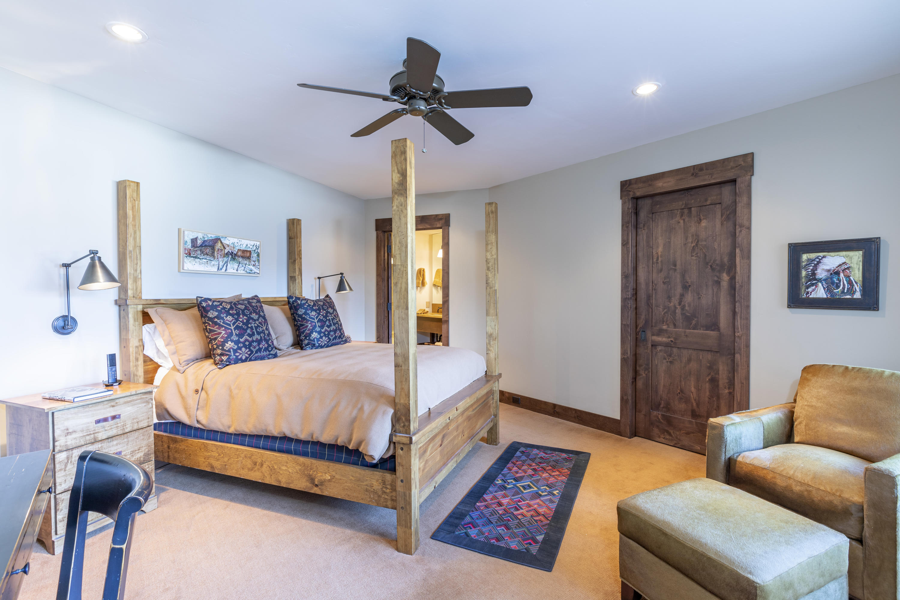 397 Muddy Creek Placerville, CO 81430 - Photo 17 of 22 a bedroom with a bed and a couch